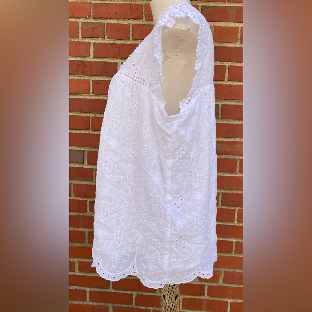 Knox Rose | White Lace Top Size L. | MK 15 - Picture 5 of 16